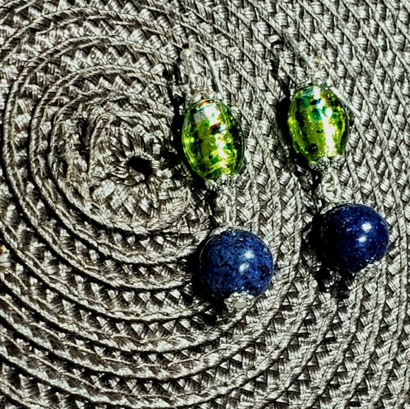 Be My Huckleberry Sodalite Hand Crafted Earrings - Picture 3 of 6